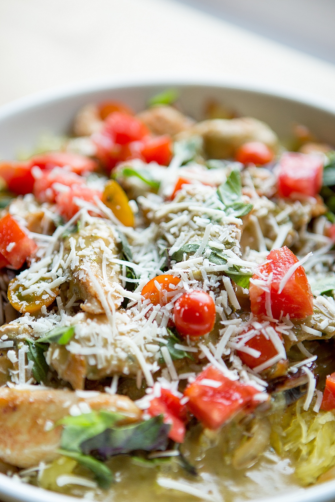 Spaghetti Squash + Garden Vegetables » Delight and Be™